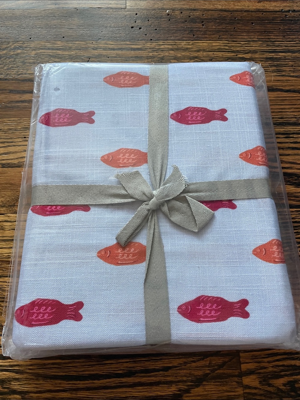 Anthropologie Organic Cotton Shower Curtain Candy Fish NWT
